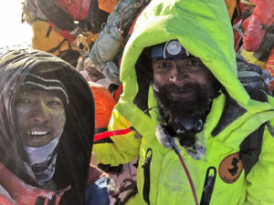 Kuntal Joisher and Mingma Tenzi Sherpa on top of Everest - May 23, 2019